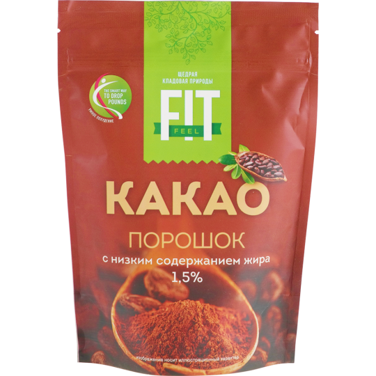 Какао-порошок обезжиренный «Fit Feel» 1.5%, 150 г