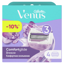 Сменные кассеты / лезвия для бритья женские Gillette Venus Breeze Comfortglide 4 шт.