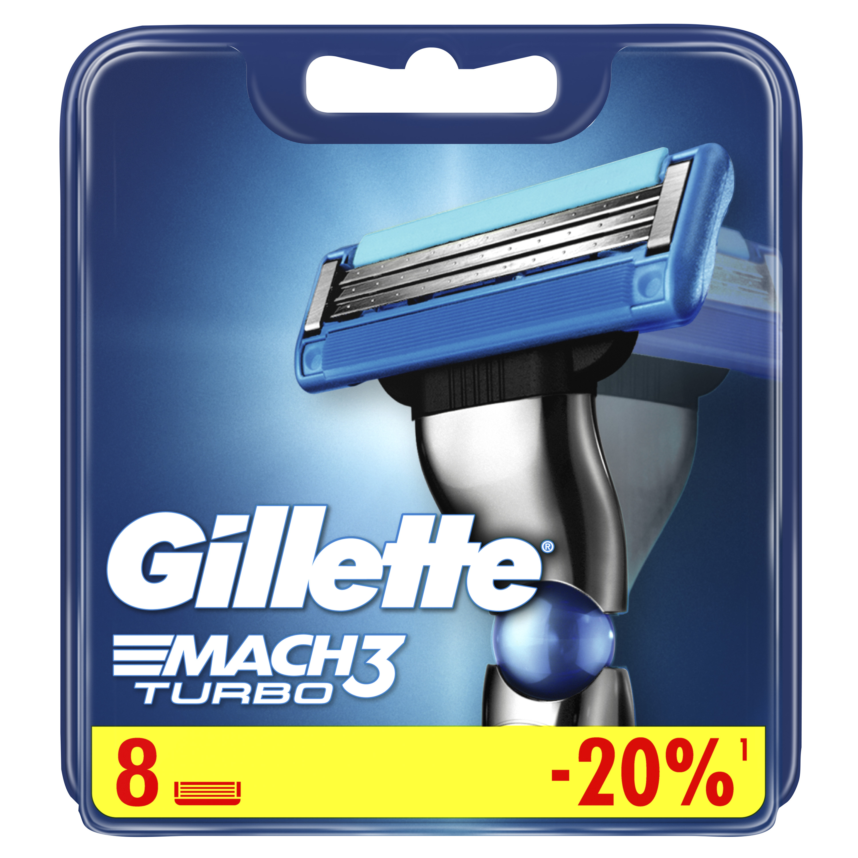 Смен­ные кас­се­ты / лезвия для бритья муж­ские Gillette Mach 3 Turbo 8 шт.