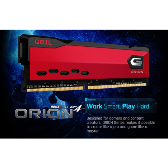 Оперативная память «GeIL» Orion DDR4 8GB 3600MHz LONG DIMM CL18, S, GOG48GB3600C18BSC