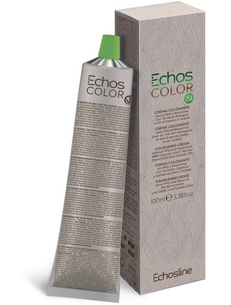 Краска для волос стойкая Echosline Echos Color, DARK BLOND NATURAL ICE - тёмно-русый ледяной естественный, 6.0 ICE, 100 мл