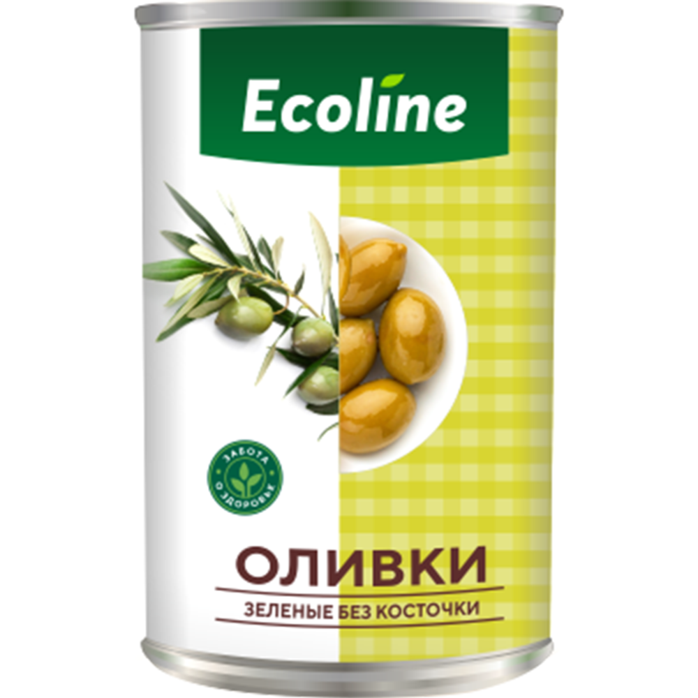 Оливки зе­ле­ные «Ecoline» , без ко­сточ­ки, 280 г