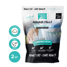 Корм для кошек Natura Wild Niagara Falls для кошек с чувствительным пищеварением с мясом фазана 2 кг