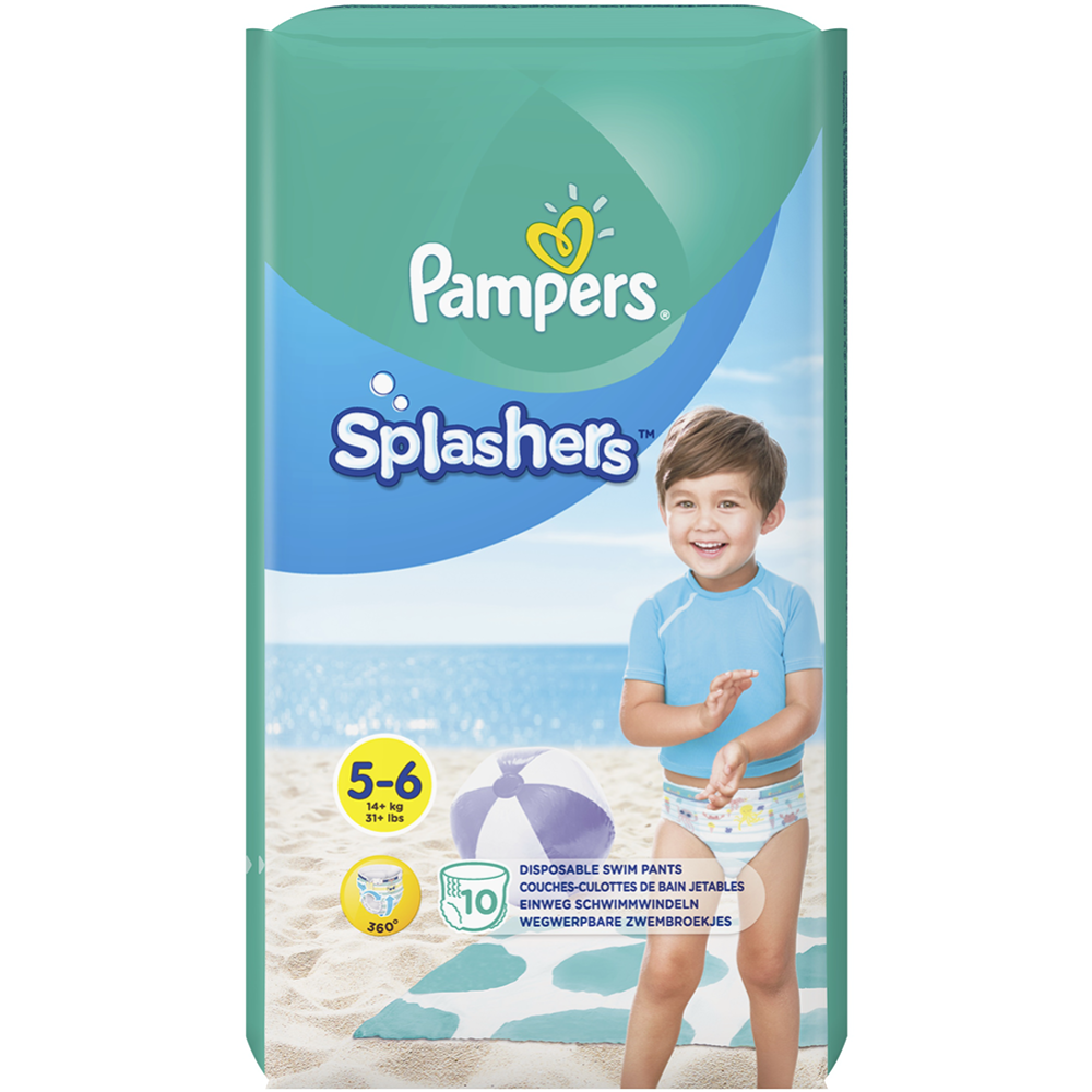 Подгузники-трусики детские «Pampers» Splashers, размер 5, 12-17 кг, 10 шт