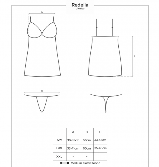 Пикантная сорочка и стринги Redella S/M