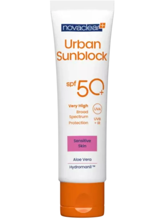 Novaclear Urban Sunblock крем защитный для чувствительной кожи SPF50+, 40 мл