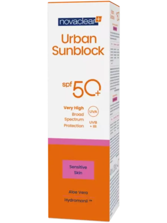 Novaclear Urban Sunblock крем защитный для чувствительной кожи SPF50+, 40 мл