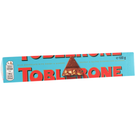 Шоколад «Toblerone» молочный с хрустящим миндалем, 100 г