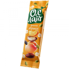 Ба­тон­чик фрук­то­во-оре­хо­вый «Ол'Лайт» аб­ри­кос, 30 г