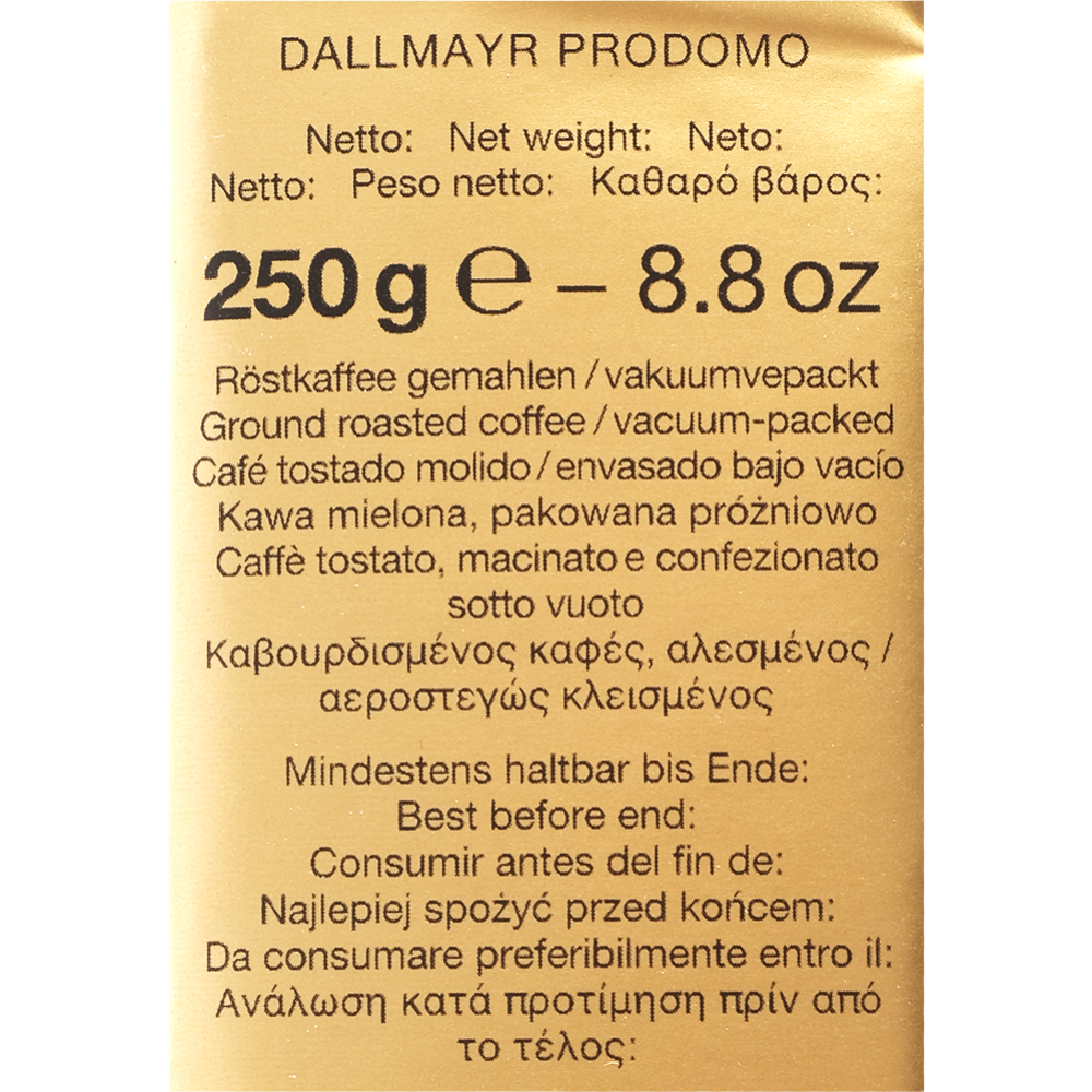 Кофе молотый «Dallmayr» Prodomo, 250 г #3