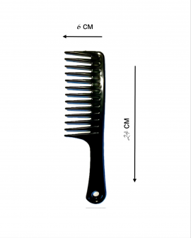 Расческа для волос с ручкой с редкими зубчиками F-2320