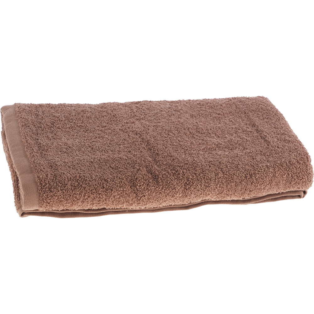 Полотенце «Sofen» махровое, Гладь, коричневый, 70х140 см #0