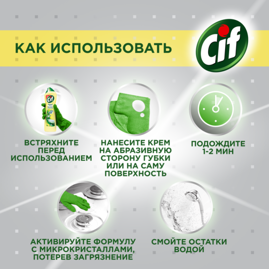 Крем чистящий «Cif» active fresh 250 мл