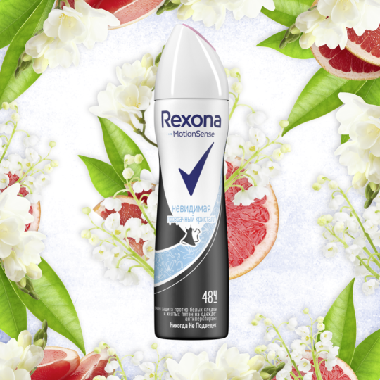 Антиперспирант аэрозоль «Rexona» невидимая прозрачный кристалл, 150 мл