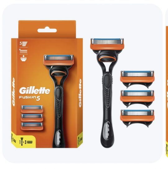 Мужская Бритва Gillette Fusion5, 4 кассеты, с 5 лезвиями