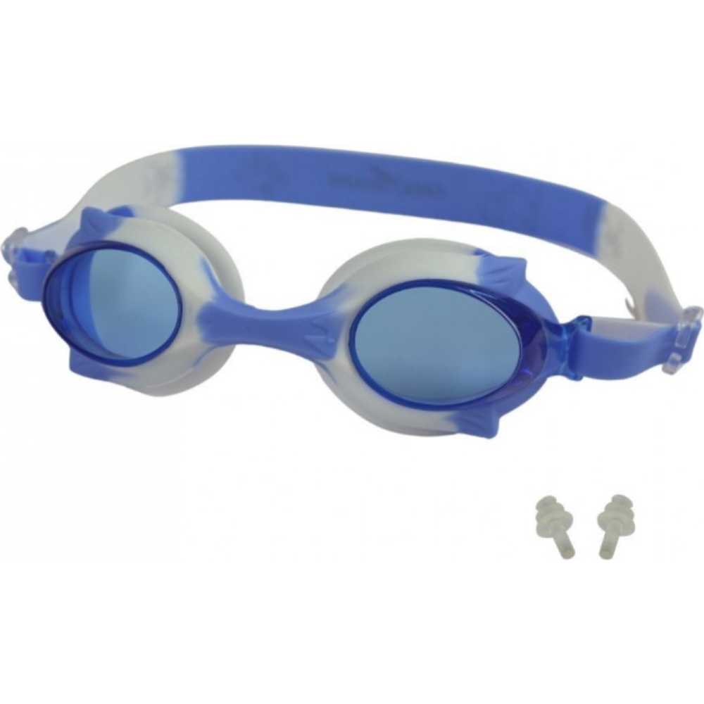 Очки для плавания «Elous» YG-1500, белый/голубой