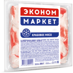 Кра­бо­вое мясо «Эко­ном Мар­кет» за­мо­ро­жен­ное, 200 г