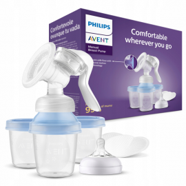 Philips Avent Молокоотсос ручной Natural Motion с контейнерами для хранения грудного молока
