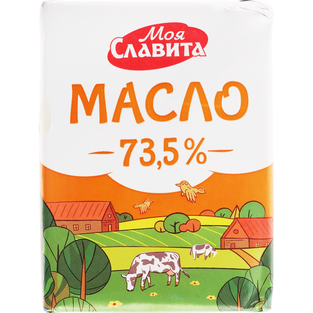 Масло сладкосливочное «Моя Славита» 73.5%, несоленое, 180 г  в .