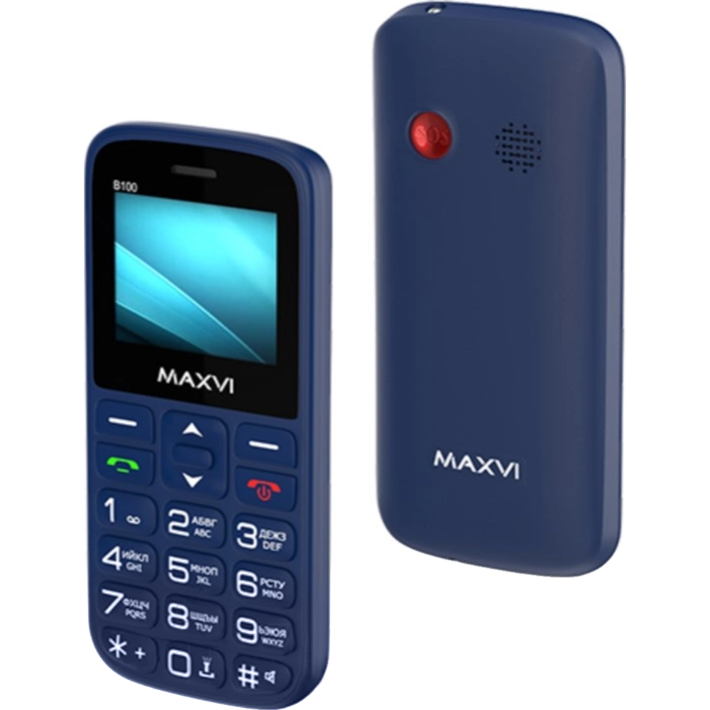 Мобильный телефон «Maxvi» B100, 32 MB, синий