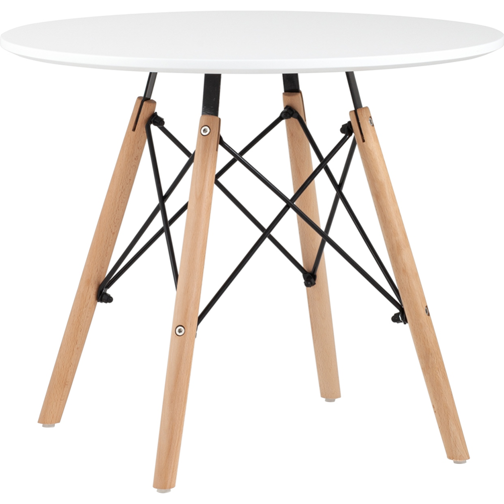 Обеденный стол «Stool Group» Eames, T005-C D60, белый/дерево