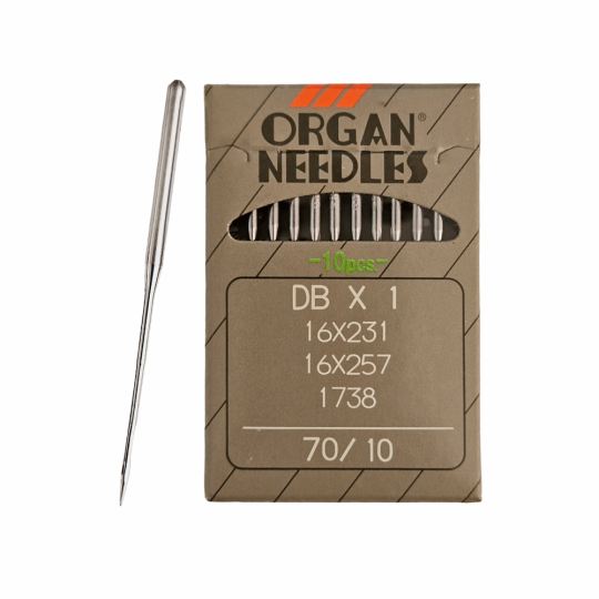 Иглы ORGAN  DB*1 70 универсальные для промышленных швейных машин (10 шт)