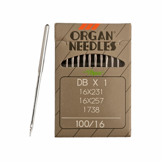 Иглы ORGAN  DB*1 100 универсальные для промышленных швейных машин (10 шт)