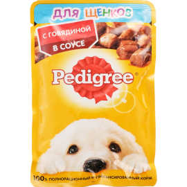 Корм для щенков «Pedigree» c говядиной в соусе, 85 г