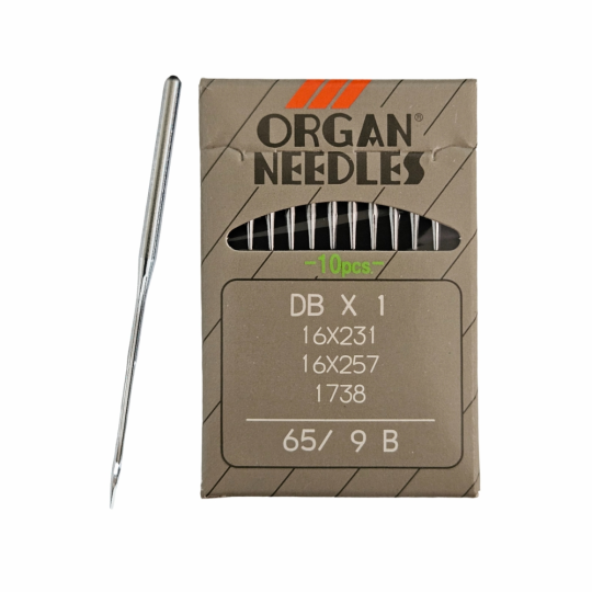 Иглы ORGAN  DB*1 65 SUK (для высокоэластичных тканей) для промышленных швейных машин (10 шт)