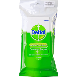 Салфетки для рук «Dettol» антибактериальные, 10 шт