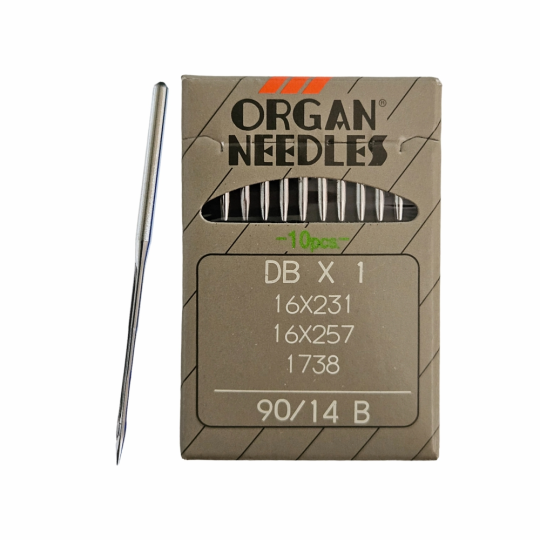 Иглы ORGAN  DB*1 90 SUK (для высокоэластичных тканей) для промышленных швейных машин (10 шт)