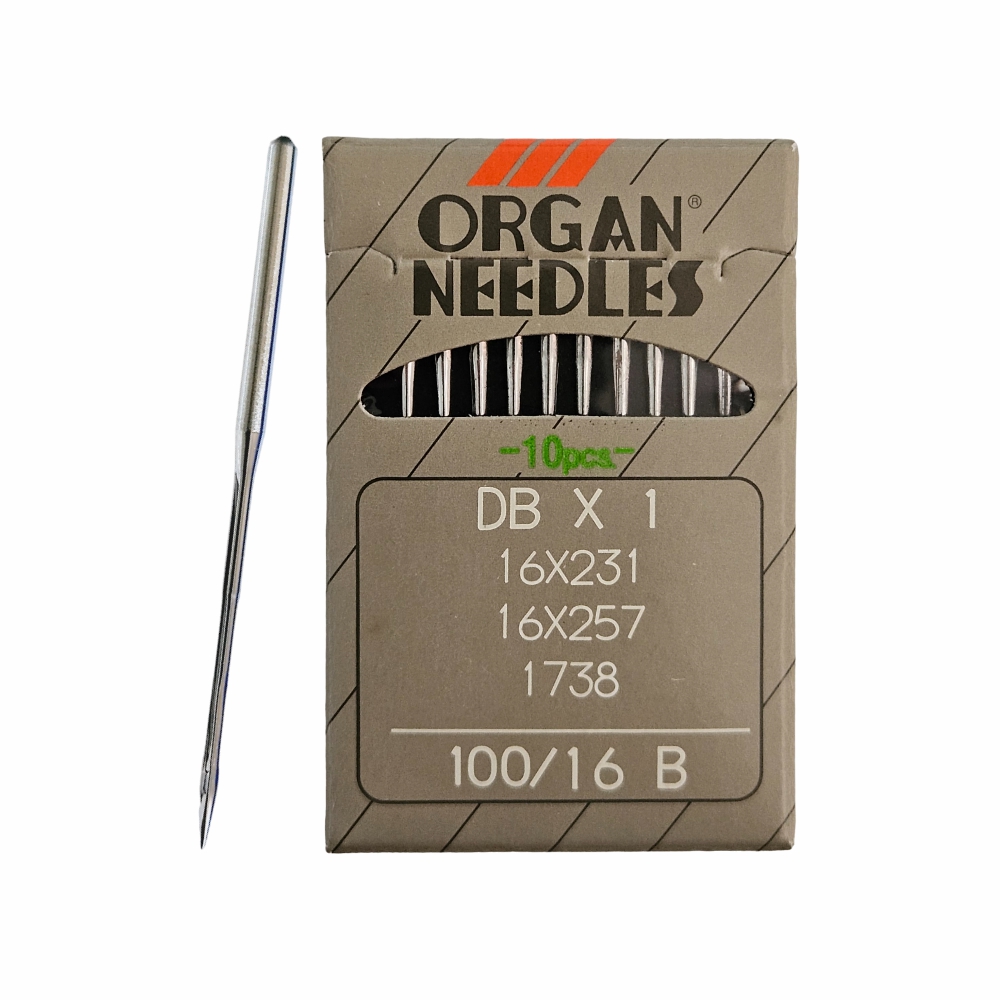 Иглы ORGAN  DB*1 100 SUK (для высокоэластичных тканей) для промышленных швейных машин (10 шт)