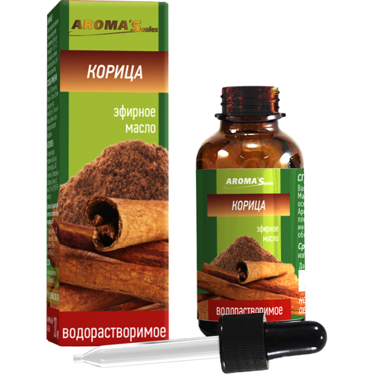 Водорастворимое эфирное масло «Aroma'Saules» Корица, 30 мл