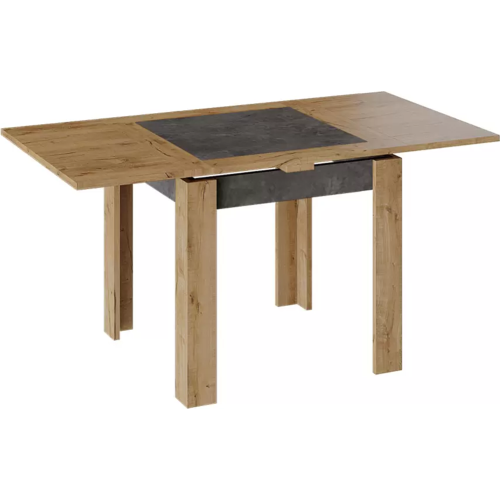 Обеденный стол «ТриЯ» Хьюстон тип 3 раздвижной, дуб вотан/моод темный