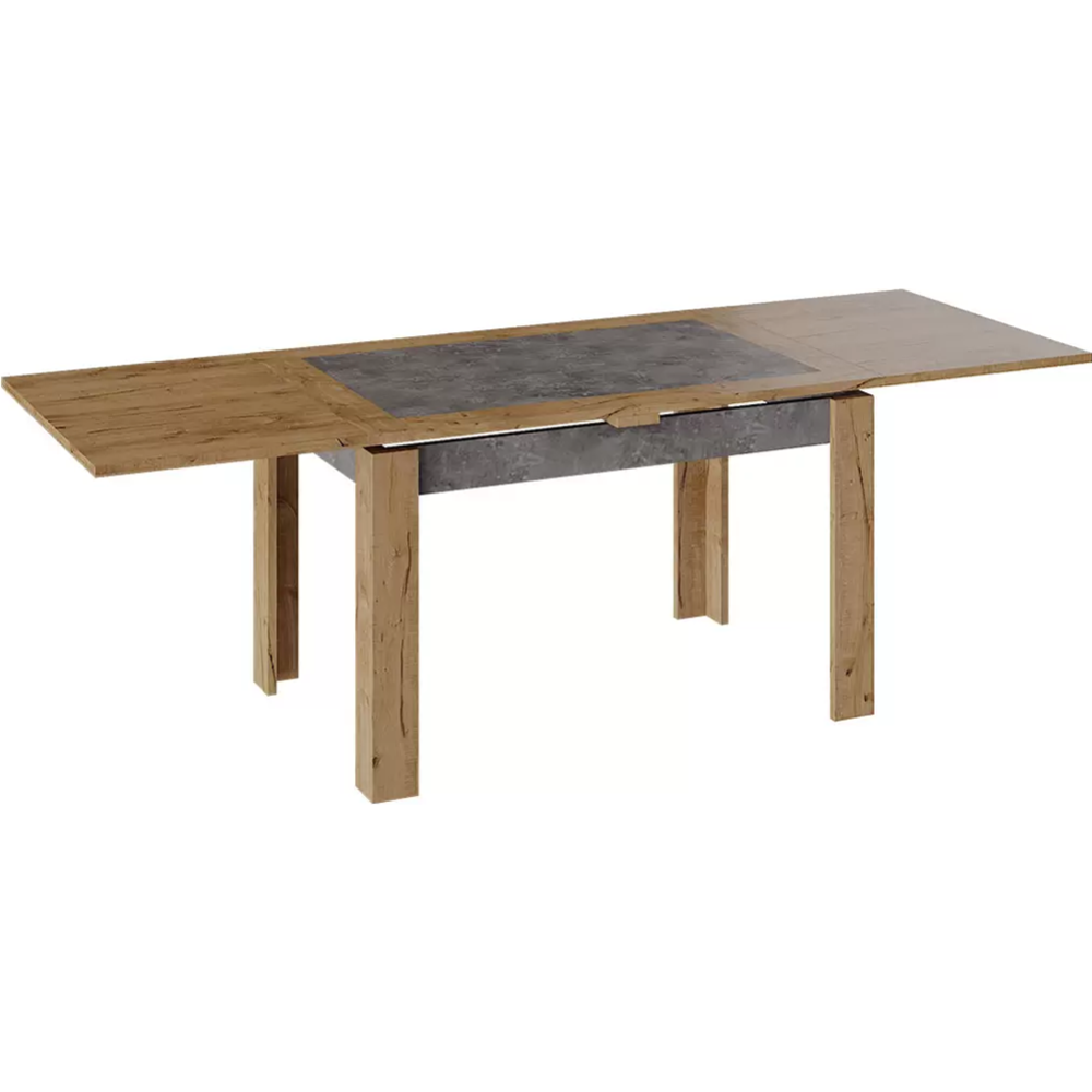 Обеденный стол «ТриЯ» Хьюстон тип 4 раздвижной, дуб вотан/моод темный