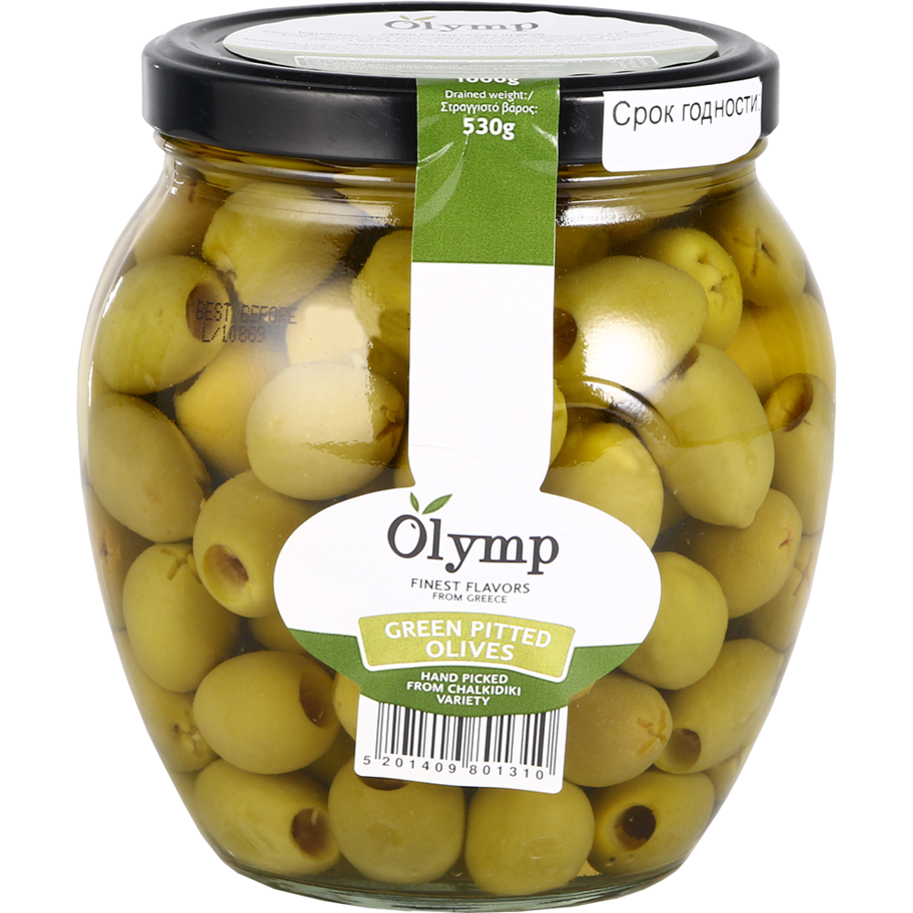 Оливки зеленые «Olymp» , без косточки, 1 кг