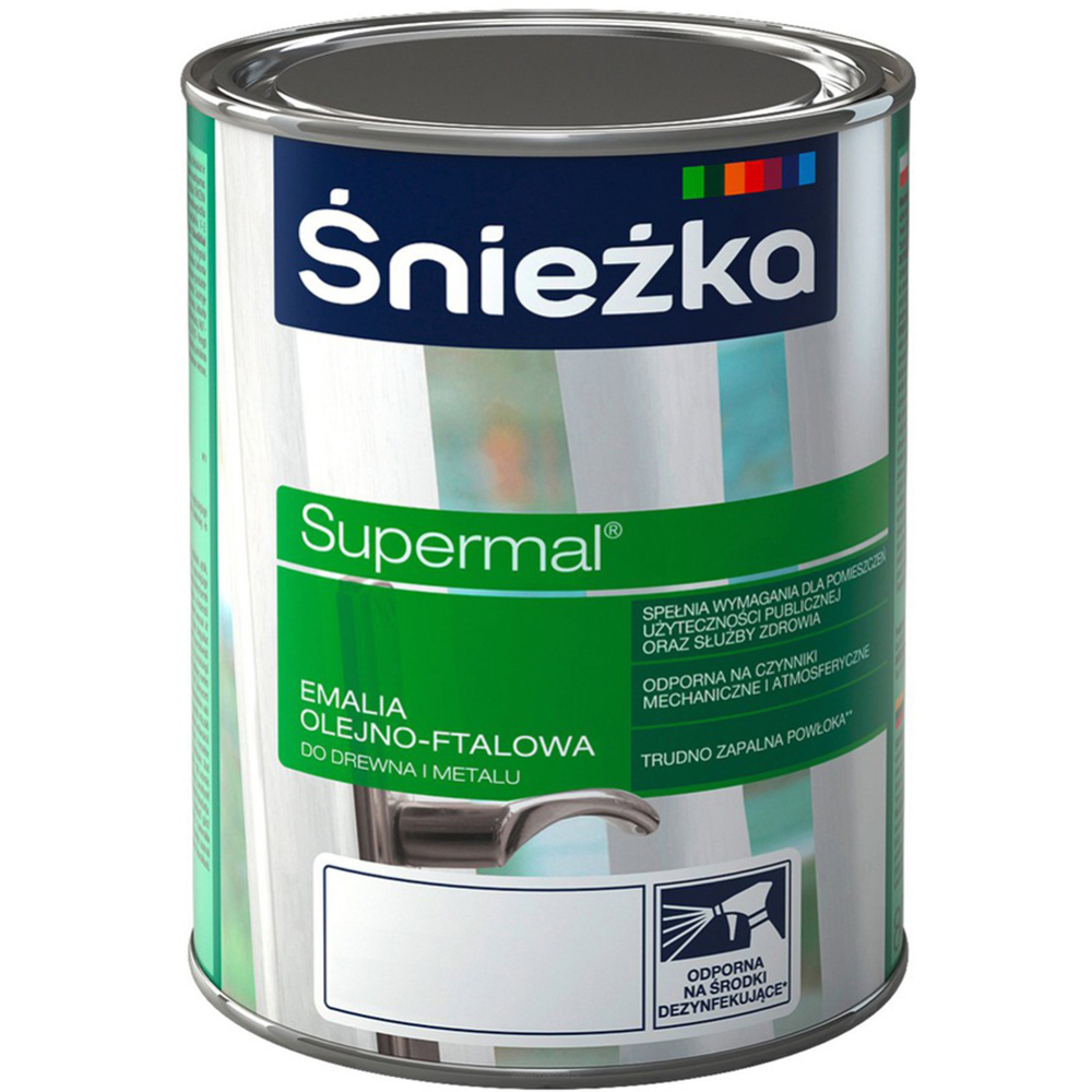 Эмаль «Sniezka» Supermal, Мат, чёрная, 0.8 л