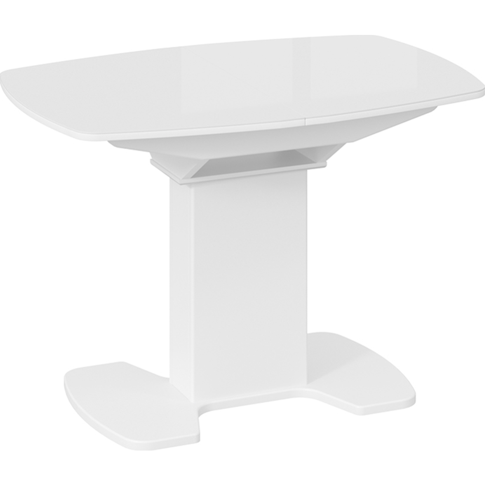 Обеденный стол «ТриЯ» Портофино СМ ТД-105.01.11 1, белый глянец/стекло белое