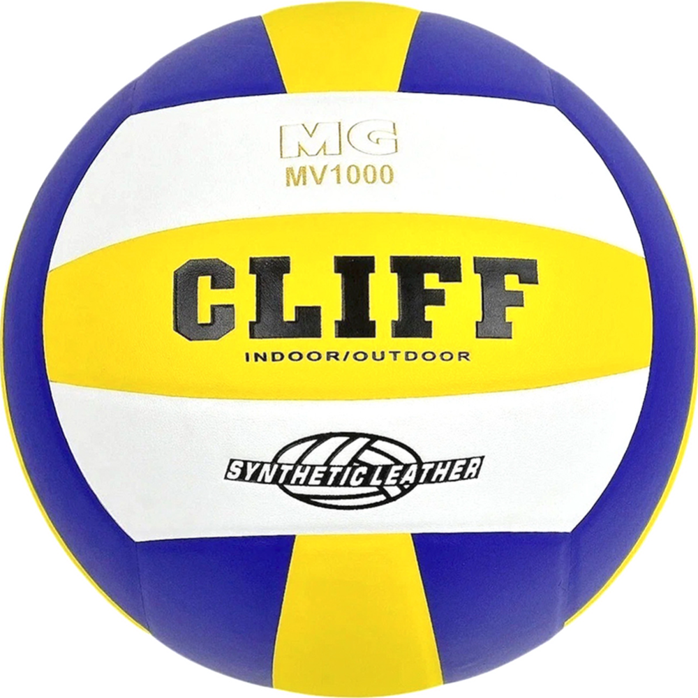Волейбольный мяч «Cliff» 5 размер, PU, бело-желто-синий