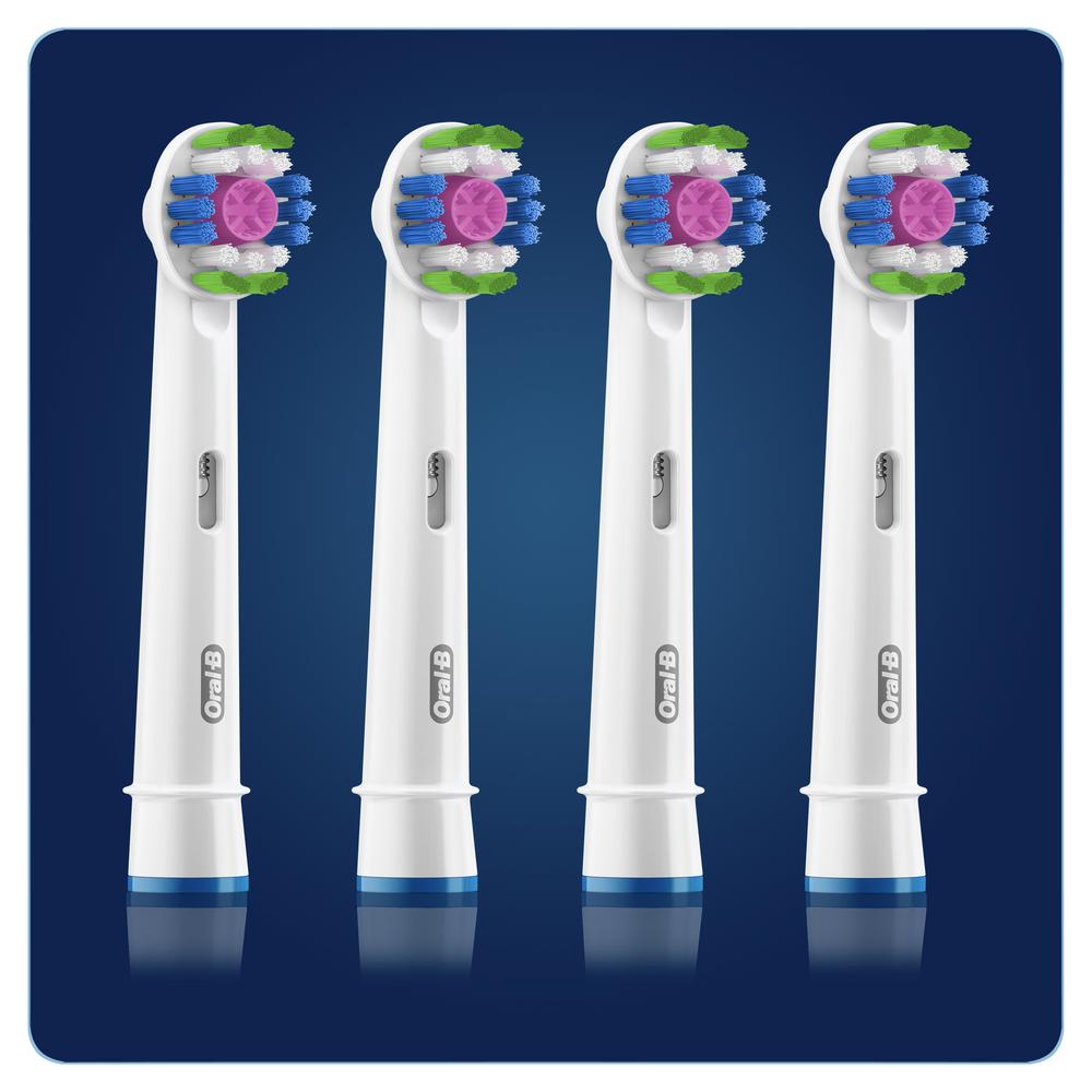 На­сад­ки для элек­три­че­ских зубных щеток Oral-B Braun 3D White EB18RB-4 4 шт.