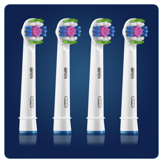 На­сад­ки для элек­три­че­ских зубных щеток Oral-B Braun 3D White EB18RB-4 4 шт.