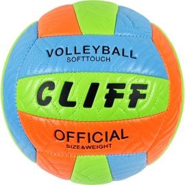 Волейбольный мяч «Cliff» 5 размер, PVC, зелено-оранжево-синий