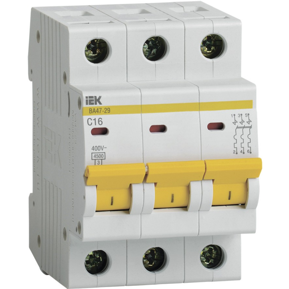 Выключатель автоматический «IEK» ВА47-29, MVA20-3-016-C