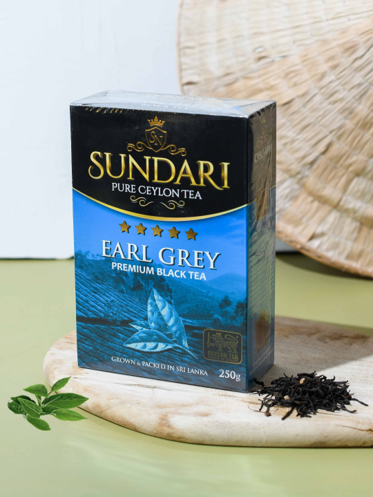 Чай черный 250 г SUNDARI Earl Gray с маслом бергамота, Шри-Ланка