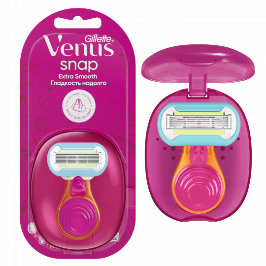 Бритва / станок для бритья жен­ский Gillette Venus Snap Embrace Extra Smooth с 1 кас­се­той