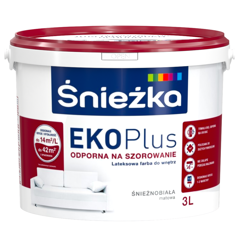 Картинка товара Краска «Sniezka» Eko Plus, 3 л