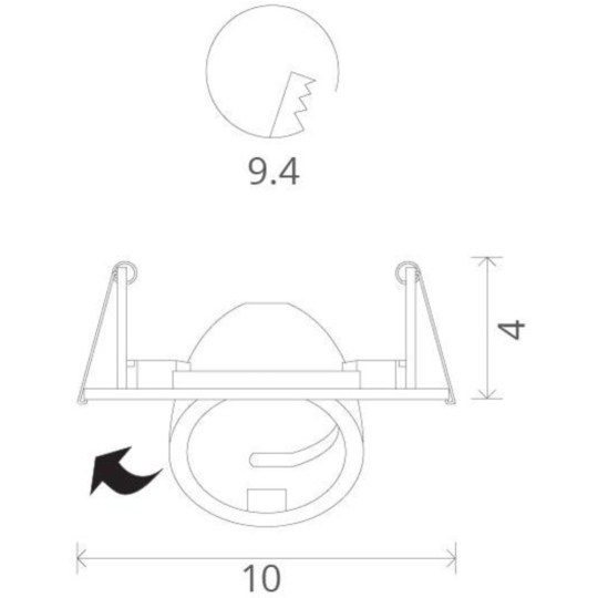 Точечный светильник «Arte Lamp» Accento A4009PL-1WH