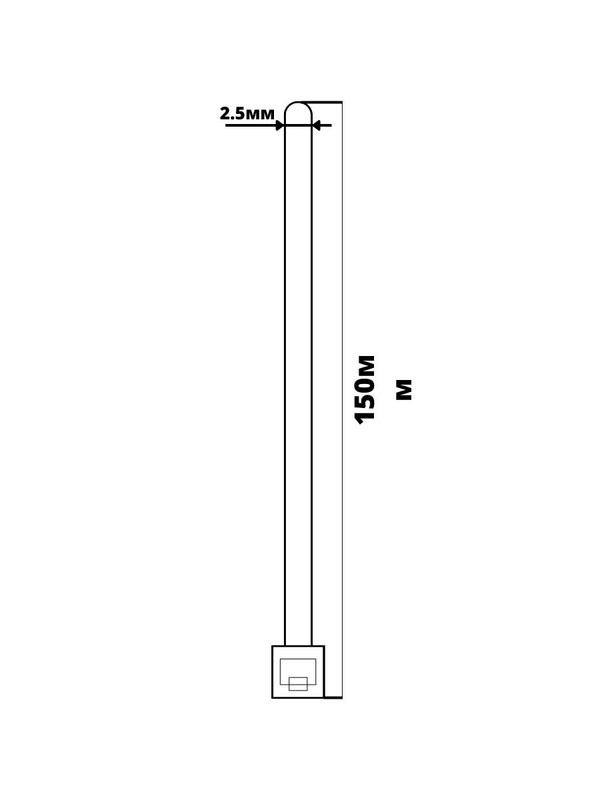 Хомут нейлоновый GNC-25-150-B, 2,5*150мм, комплект 3х100 шт, Черный, 1/400 475326(3)