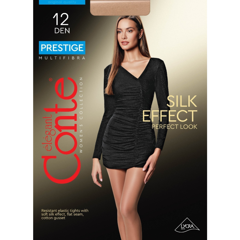 Колготки женские «Conte Elegant» Prestige, 12 den, nero, размер 2