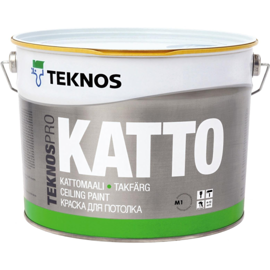 Краска «Teknos» Teknospro Katto Tak Valkoinen, 9 л